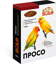 SOLO Просо корм для волнистых попугаев и мелких птиц 500гр