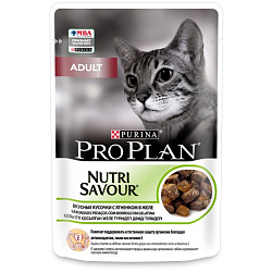 Pro Plan Cat Adult влажный корм для кошек взрослых с ягненком в желе 85гр