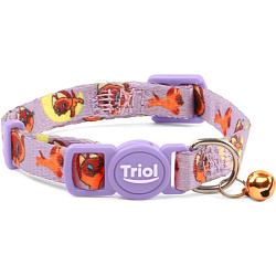 Ошейник нейлоновый с колокольчиком "Котенок" XS, сиреневый, 10*180-270мм СОЮЗМУЛЬТФИЛЬМ Triol 