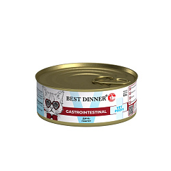 Best Dinner Vet Profi GastroIntestinal диетический влажный корм для кошек Дичь 100гр паштет