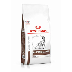 Royal Canin Veterinary Gastrointestinal Low Fat корм сухой для собак при нарушениях пищеварения и экзокринной недостаточности поджелудочной железы 1,5кг