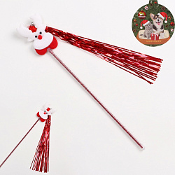 Дразнилка для кошек с бубенчиком "Новогодний заяц" 30см