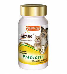 Unitabs Prebiotic с Q10 для Кошек и собак нормализует пищеварение 100тб