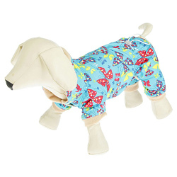 Комбинезон для собак Бабочки на флисе S