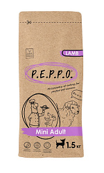 P.E.P.P.O Adult Mini Корм сухой для собак взрослых мелких пород с ягненком 1,5кг