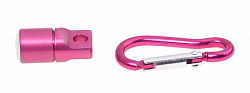 Кулон-маячок трехцветный с карабином ZooOne (розовый) 1002-03