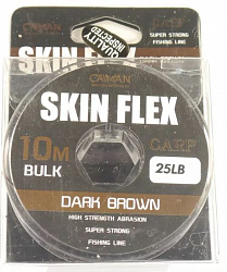 Поводковый материал (волос) Caiman Skin Flex в оплетке Dark Green 10m 25lbs 215865