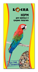 Боспа Корм для попугаев крупных и средних 500гр коробка