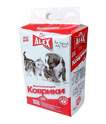 Пеленки впитывающие для животных Dr.ALEX 60*90 15шт/уп