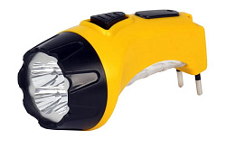Фонарь SMARTBUY светодиодный аккумулятор 4+6 LED с прямой зарядкой (SBF-87-Y), желтый