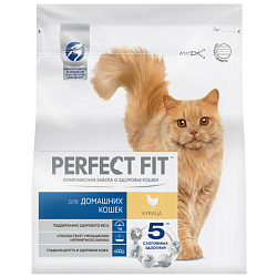 Perfect Fit In-home корм сухой для кошек домашних с курицей 1,2кг