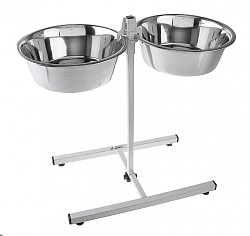 Миски+подставка регулируемая 2*4,0л Мухтар-3