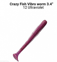 Виброхвост Crazy Fish Vibro Worm 75mm 11-75-14