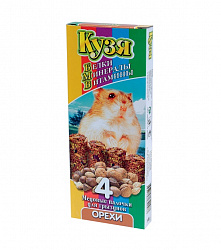 Кузя лакомство для грызунов палочки (4 шт) Орехи
