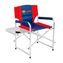 Кресло складное SUPERMAKS со столиком с подстаканником, алюминий, AKSM-04