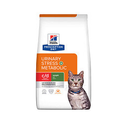 Hills Prescription Diet c/d Multicare Urinary Stress Metabolic корм сухой для кошек диетический при урологических заболеваниях и для достижения и поддержания оптимального веса с курицей 1,5кг Hills Prescription Diet c/d Multicare Urinary Stress Metabolic корм сухой для кошек диетический при урологических заболеваниях и для достижения и поддержания оптимального веса с курицей 1,5кг