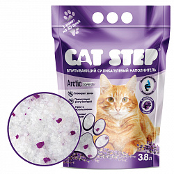 Cat Step Arctic Lavender впитывающий силикагелевый наполнитель 3,8л