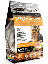 ProBalance Immuno Protection Adult Mini корм сухой для собак миниатюрных пород для укрепления иммунитета с курицей 500гр