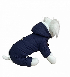 Комбинезон-шлейка для собак Pet мех синий размер L PetFashion