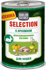Solid Natura Selection влажный корм для кошек с кроликом 340гр