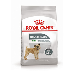 Royal Canin Mini Dental Care корм сухой для собак мелких пород предрасположенных к образованию зубного камня 1кг