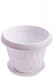 Горшок Розетта с поддоном 2,8л (С127) Мрамор