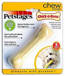 Игрушка для собак Petstages Chick-A-Bone косточка с ароматом курицы 11см малая (30001-1)