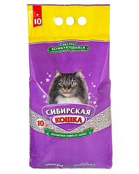 Сибирская Кошка Экстра Комкующийся наполнитель для длинношерстных кошек 10л