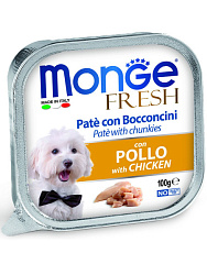 Monge Dog Fresh консервы для собак взрослых с курицей 100гр