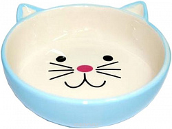 Миска керамика №1 мордочка кошки 12,5*4см 180мл 801
