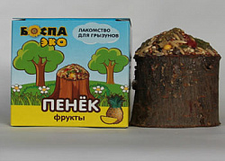 Лакомство для грызунов БОСПА ЭКО Пенёк с фруктами 50гр