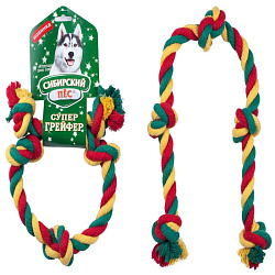 Игрушка для собак СП Грейфер цветная верёвка 5 узлов D22/600мм