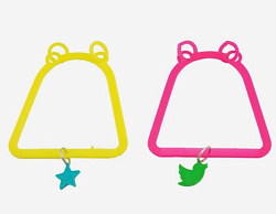 Качели для птиц треугольные пластиковые подвесные 9,5*9,5см 4642862