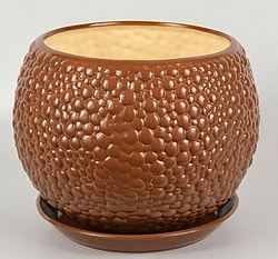 Горшок Шар №1 BUBBLE (молоч.шок.) 4,1л, d23см