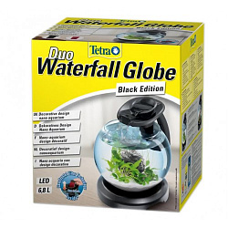 Аквариум Tetra Cascade Globe Duo Waterfall круглый с LED светильником черный 6,8л