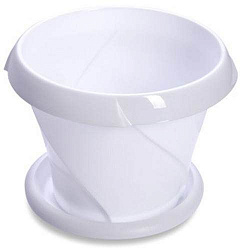 Кашпо Флориана 700мл с поддоном С384 Белое