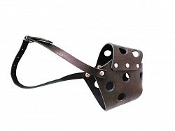 Намордник ZooMoDa "Немецкая Овчарка" кожа цельный средний для собак