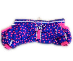 Комбинезон для собак Зима Такса Горох мех  мальчик S