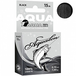 Шнур AQUA Aqualon Black 0.10mm 15m