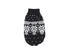 Свитер для собак Уют черный со снежинками 20см р.XS