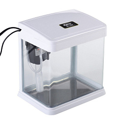 Аквариум SeaStar HX-180F 3.5л белый с лампой LED 3953842