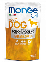 Monge Dog Grill Adult консервы для собак взрослых с курицей и индейкой 100гр