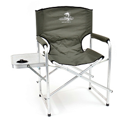 Кресло складное Кедр со столиком с подстаканником алюминий AKS-07