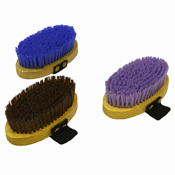 Щетка искусственная щетина с ремешком маленткая EQUIMAN 8005