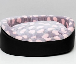 Лежанка PerseiLine Оксфорд №4 с мехом 53х43х16см в ассортименте 