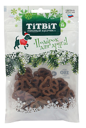 TiTBiT Новогодняя коллекция лакомство для собак Мягкие снеки с бараниной 70гр