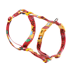 Шлейка анатомическая нейлоновая "Большой секрет" М, красно-желтая,  20*500-700мм СОЮЗМУЛЬТФИЛЬМ Triol