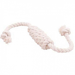 Игрушка для собак Dental Knot Сарделька средняя канат текстиль белый 40см
