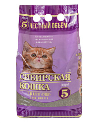 Сибирская Кошка для котят Супер Комкующийся наполнитель 5л