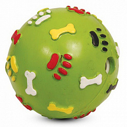 Игрушка для собак Мяч с лапками и косточками 85мм резина Triol